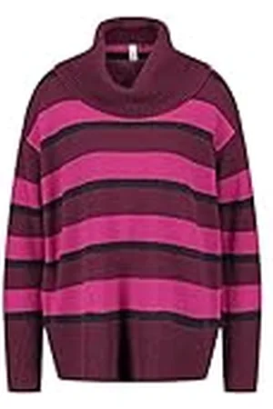 Gerry Weber Edition Dames 770550-44715 trui, lila/roze/rood/oranje strepen, 42