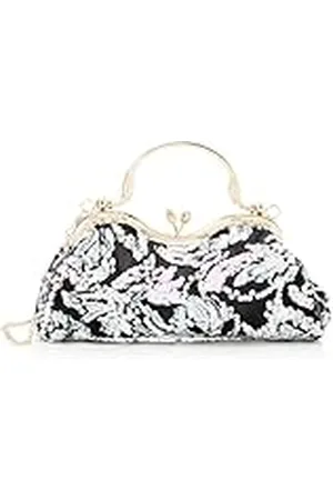 Felipa Dames handtas clutch, zwart wit, , Eén Maat