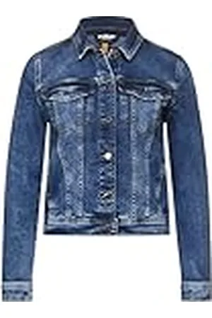 Street one Denim jas voor dames, Indigo Gebruikt Wassen, 64