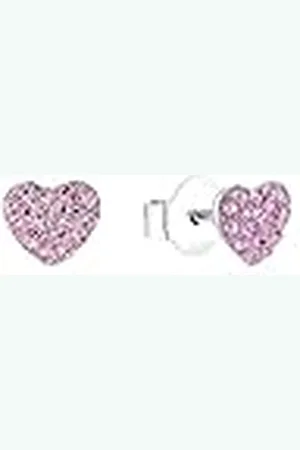 Prinzessin Lillifee Oorknopjes 925 sterling zilveren meisjes kinderoorbellen, met preciosa, 0,6 cm, zilver, hart, geleverd in sieradengeschenkverpakking, 2036979
