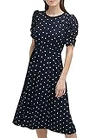 DKNY Dames Knoop Mouw Midi Shirt Jurk, , 10