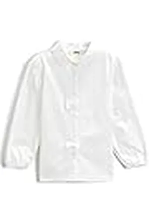 Koton Katoenen shirt voor meisjes, lange pofmouwen, strikdetail, , 4-5 Jaar