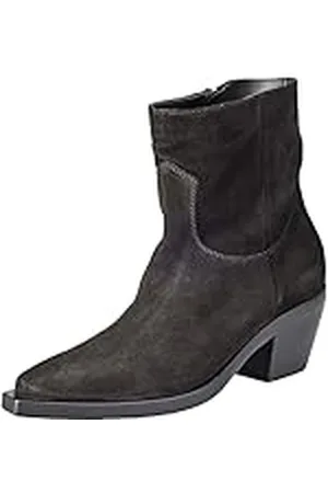 Pinko Mozart TEXANO Suede Western dameslaarzen, Z99_zwart limousine, 35 EU, , 35 EU