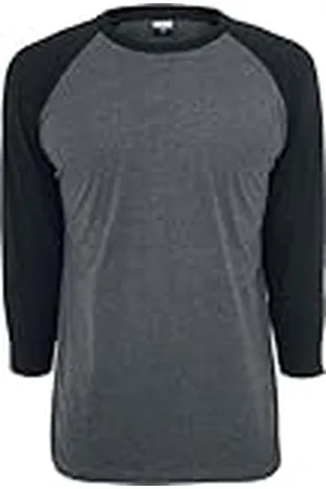 Urban classics Heren Baseball T-shirt met contrast, 3/4 raglanmouwen, sportshirt, ronde hals, 100% jersey katoen, verschillende kleuren beschikbaar, maten: S-5XL