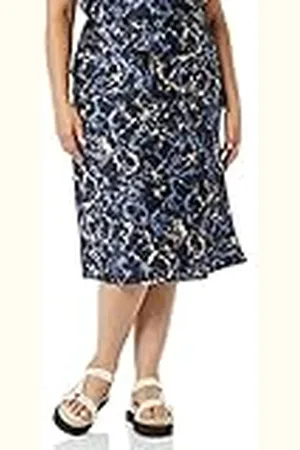 Amazon Georgette Sliprok voor dames (voorheen Daily Ritual), marine marmerprint, XX-Large