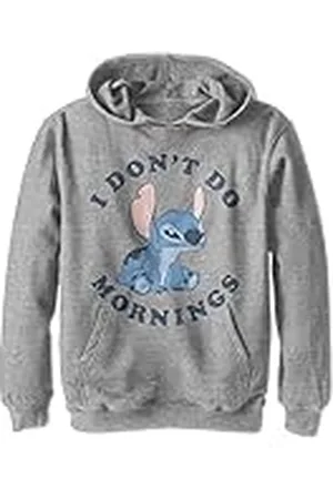 Disney Kids Lilo & Stitch Stitch Mornings Youth Pullover met capuchon, Athletic Heather, maat S, Athletic Heather, S, , S