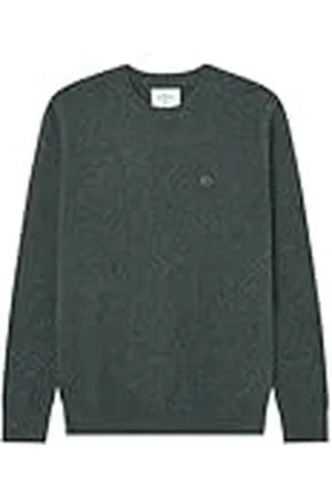 Springfield Reconsider Pretwisted Basic Pullover 7GG met crew kraag en decoratief patch-label, , M