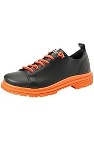 Art 1897 Birmingham uniseks sneakers voor volwassenen, Nappa, zw, oranje, 44 EU
