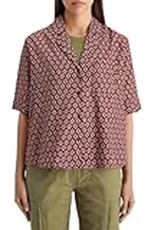 Scotch&Soda Dames Ss Lurex Print Shirt, , 34