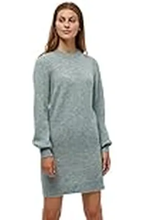 Minus Dames Mille Knit Casual Jurk, Misty Blue Melange, XS