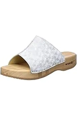 Woody Dames Anja houten schoen, Mavi, 38 EU, , 38 EU
