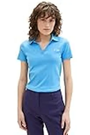 TOM TAILOR Poloshirt voor dames met opschrift, , 3XL