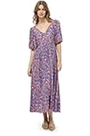 Minus Dames Katana Midi Jurk 2, Regatta Blauw, 6, Regatta Blauw, 32
