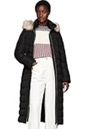 Tommy Hilfiger Dames HERITAGE DOWN TYRA MAXI MET FUR WW0WW43601 Puffer jas, zwart, XXS, , XXS