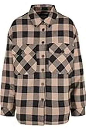 Urban classics Dames Dames Dames Flanel Gewatteerde Overhemd Jas, , XS
