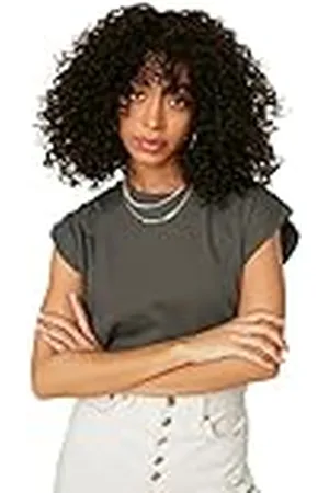 Trendyol Dames Mouwloos Basic Gebreide T-Shirt, M