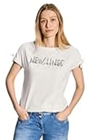CECIL T-shirt met burn-out patroon, , XL