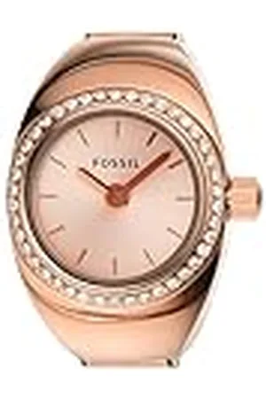Fossil Horloge ring voor dames, Quartz uurwerk met roestvrij stalen horlogebandje