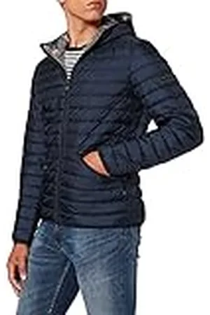 Marc O’ Polo Heren 70340, winterse herenjas met capuchon, jas met waterafstotend oppervlak, gewatteerde jas voor heren met ripstop, , S