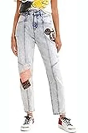 Desigual Dames Pant_Patch M, 5053 Denim Medium Wash, , XS