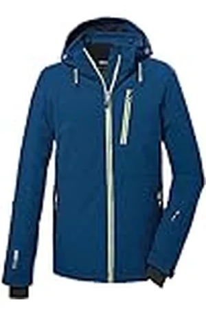 Killtec Heren Ski-jack/jack in donslook met afritsbare capuchon en sneeuwvanger KSW 68 MN SKI QLTD JCKT, dark petrol, XXL, 39732-000