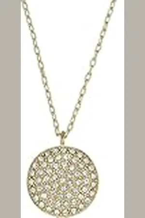 Fossil Sadie Glitz Disc Goudkleurige Roestvrijstalen Schakelketting voor Dames, JF04544710