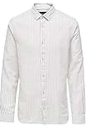 Only & Sons ONSCAIDEN LS Stripe Linnen Shirt 660 NOOS, , S