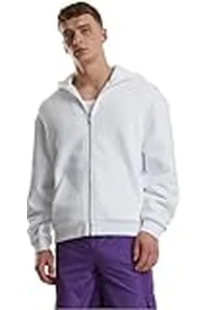 Urban classics Capuchontrui voor heren, pluizige hoodie met ritssluiting, oversized pasvorm, , M