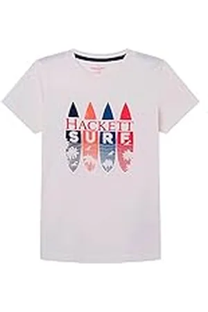 Hackett Hackett Surf Tee T-shirt voor jongens, Wit, 5 jaar