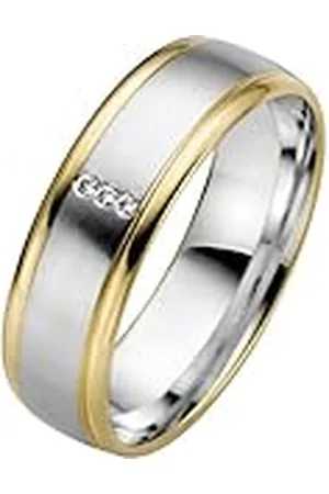 Trauringe Liebe hoch zwei 333 8 Karaat (333) Tweekleurig Diamant