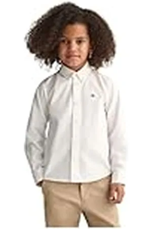 GANT Unisex Shield Oxford Bd shirt voor kinderen met button-down-kraag, , 110-116