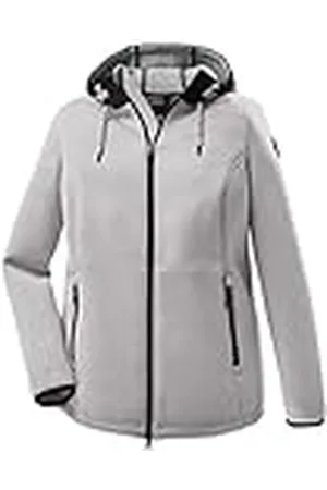Stoy Dames Scuba jas met capuchon - grote maten STS 1 WMN JCKT, gebroken wit, 52, 38098-000