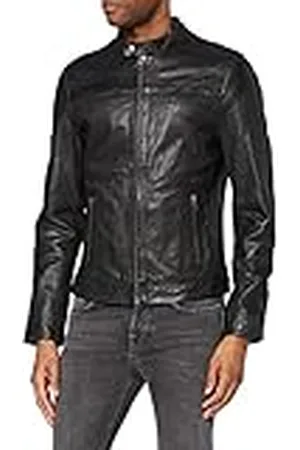 GOOSECRAFT Alain bikerjack voor heren, zwart (Jet Black Jetblack), S