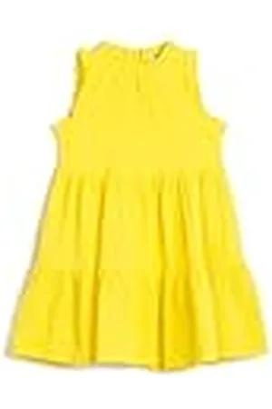 Koton Meisjesjurk met ruffle detail, mouwloos, ronde hals, gelaagde jurk, , 5-6 jaar