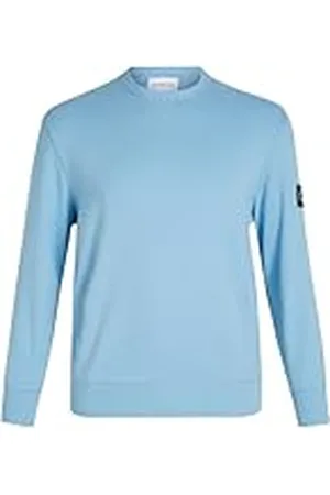 Calvin Klein Jeans Heren Plus Badge Crew Neck Sweatshirts, , 5XL grote maten
