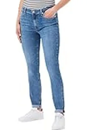 7 for all Mankind Dames HW Skinny Slim Illusion Stride Jeans, Light Blue, Regular