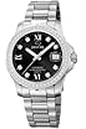 Jaguar Polshorloge model J892/4 uit de collectie Woman, behuizing 34,5 mm, zwart met stalen band
