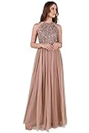 Maya Deluxe Dames bruidsmeisjesjurk maxi-jurk halster pailletten Embellished eindejaarsbal bruiloft bruidsmeisjesjurk dames, , 52 NL