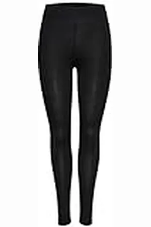 ONLY Leggings voor dames, zwart, ondoorzichtig - voor vrije tijd, sport, yoga of fitness, 95% katoen 15209151, XL