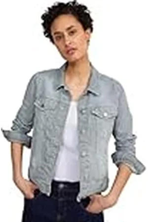 Street one Dames A212094 Gestreepte Jeansjas, Gestreept Soft Washed, 42, , 42