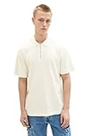 TOM TAILOR 1036381 Poloshirt voor heren, 12906-Wool White, L, , L