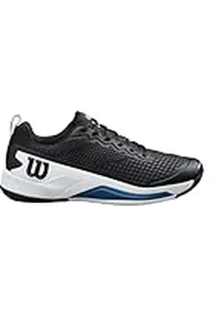 Wilson Heren Rush Pro 4.5 tennisschoen, zwart/wit/vaandrig blauw, 13.5 UK, , 13.5 UK