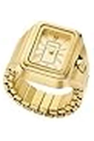 Fossil Raquel horloge ring voor dames, Quartz uurwerk met roestvrij stalen band