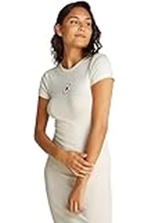 Tommy Hilfiger Dames TJW BODYCON LOGO 2 JURK Bodycon jurk, wit, XL, , XL