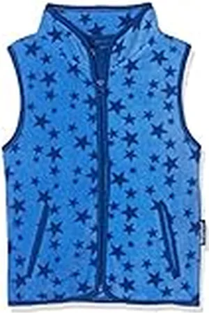 Playshoes Unisex fleece vest voor kinderen allover sterren, , 86 cm