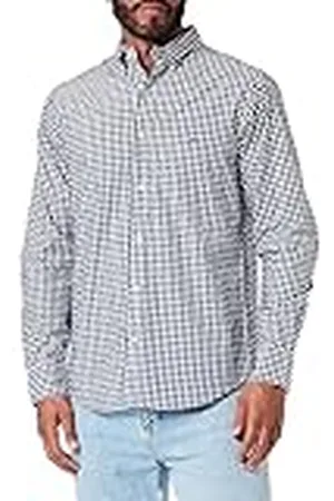 GANT Heren REG POPLIN Gingham Shirt Klassiek overhemd, , standaard, , S