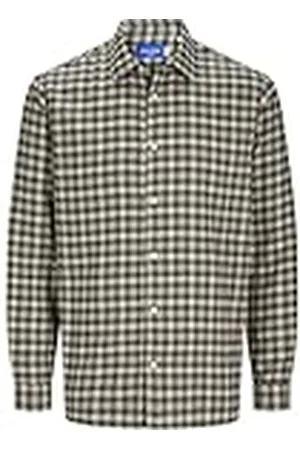 JACK & JONES Jorjoshua Ls Pls Flannel Check Shirt, , 5XL