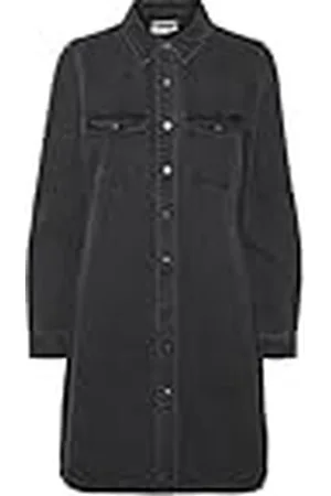 VERO MODA Vmjennie Ls korte denim jurk mix Noos jeansjurk voor dames, , M
