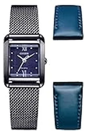Citizen Analoog Eco-Drive horloge voor dames, met roestvrijstalen armband, , Eén maat, Modern