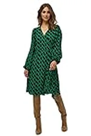 Peppercorn Lou Wrap Jurk | Groene Jurken Voor Vrouwen UK | Lente Damesjurken | Maat S